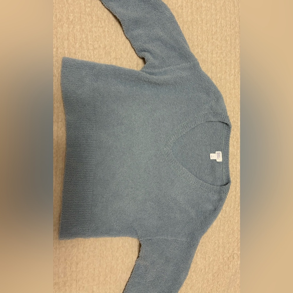 Target Blue Fuzzy Cropped Sweater
